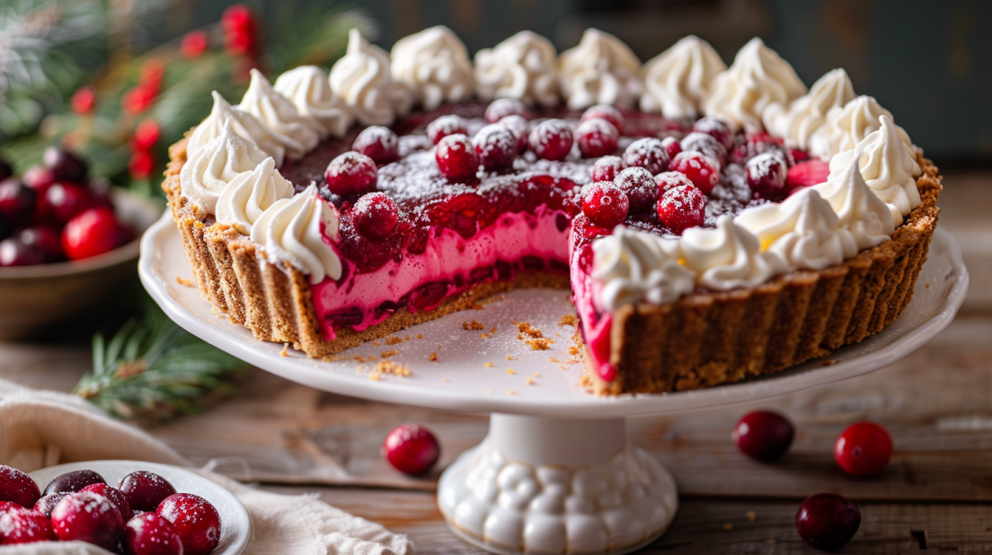 cranberry curd tart