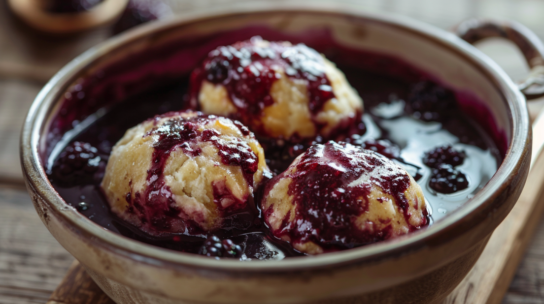 homemade blackberry dumplings