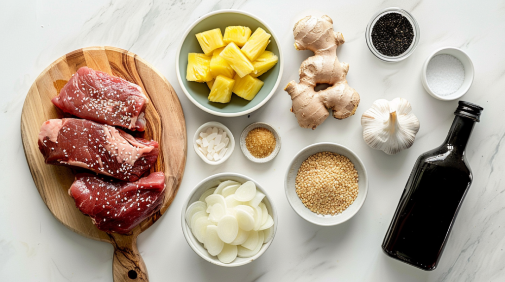 ingredients for Slow Cooker Pineapple Pork