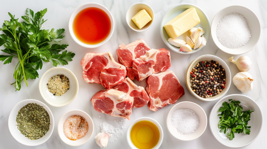 ingredients for honey garlic boneless pork chops