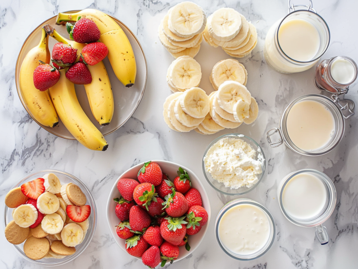 strawberry banana pudding ingredients