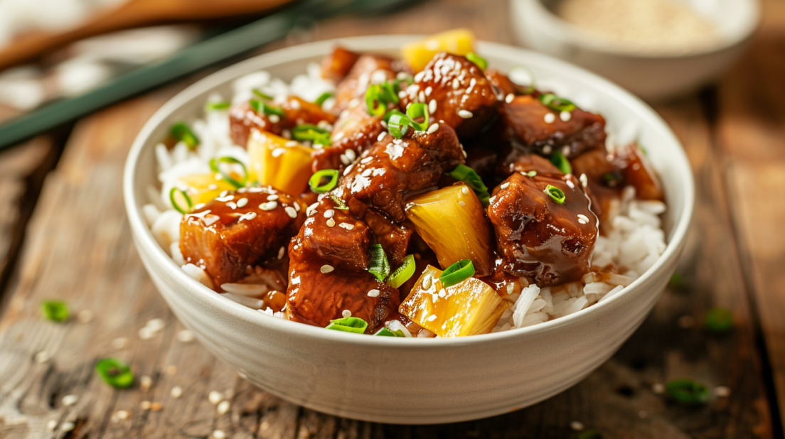 tender shredded pineapple pork