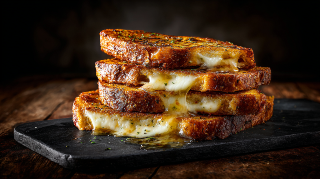 Air Fryer Cheesy Tortilla Garlic Bread