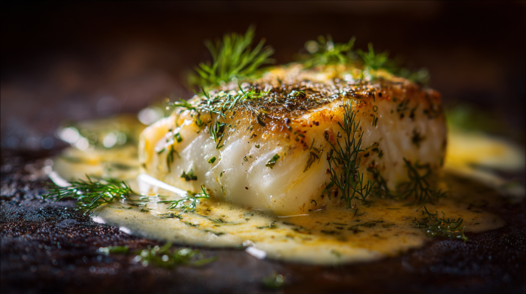 Baked Cod in Coconut Lemon Cream Sauce
