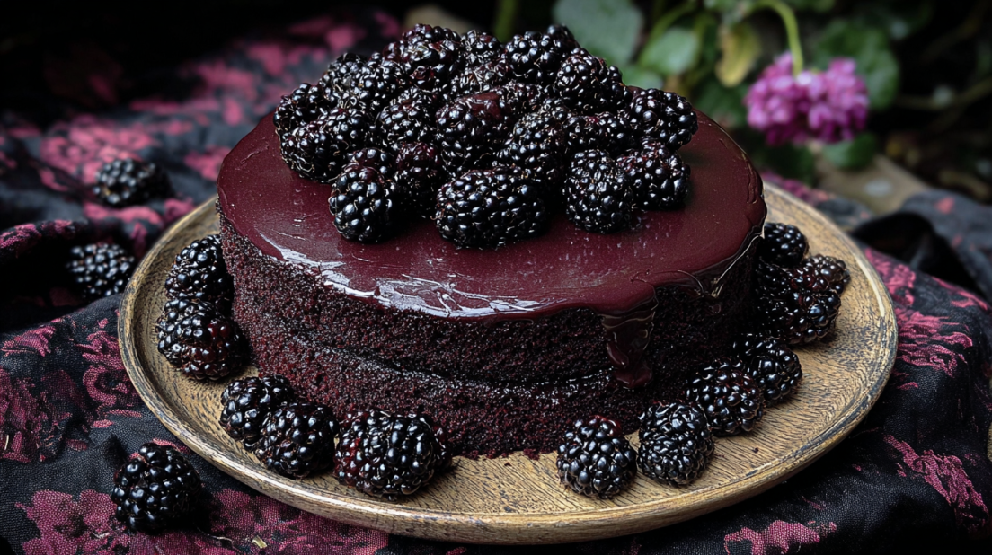 Blackberry Velvet Gothic Cake