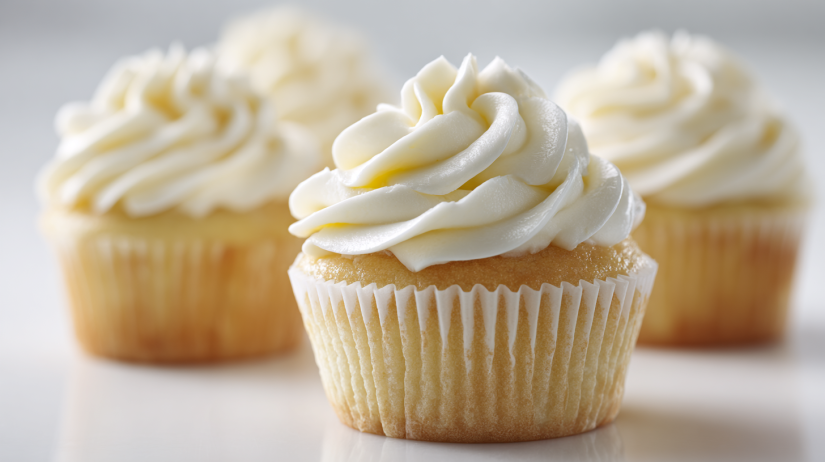 Buttercream Topped Vanilla Cupcakes