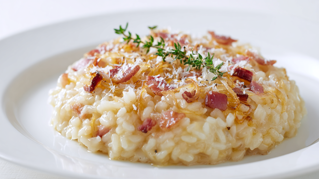 Caramelized Onion, Bacon, and Parmesan Risotto Recipe: A Family Favorite!