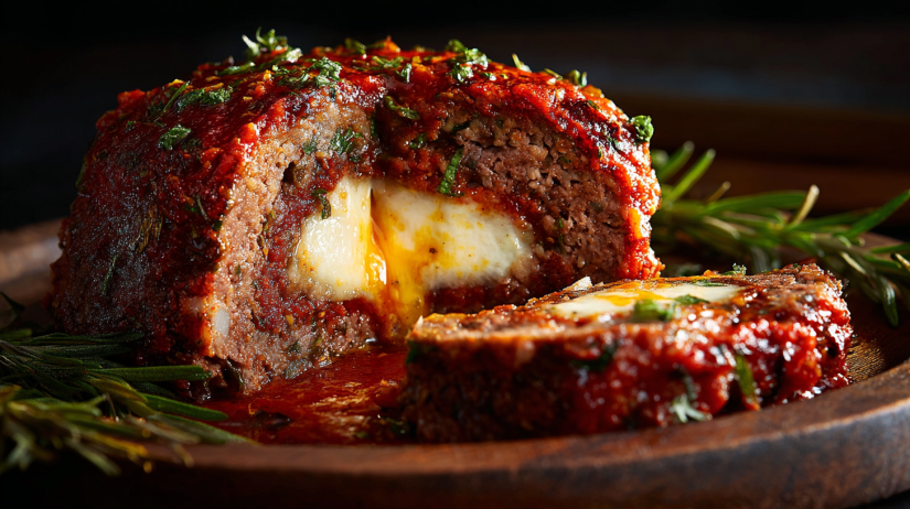 Cheesy Stuffed Italian Meatloaf
