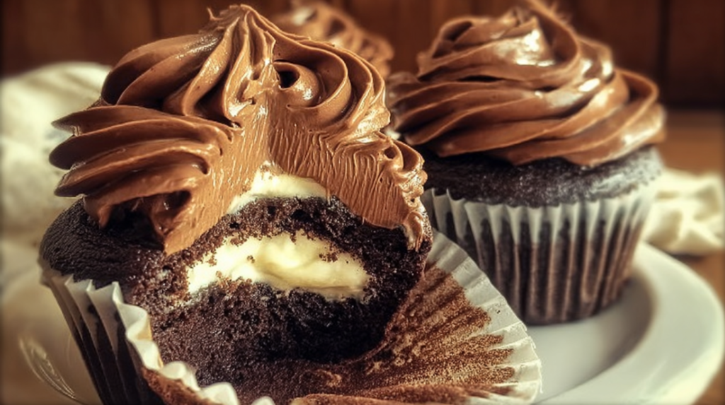 Chocolate Coffee Cream Cupcakes