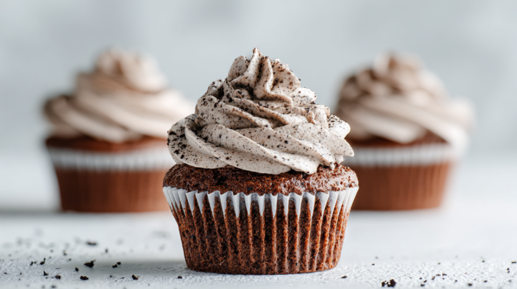 Chocolate Cupcakes with Homemade Oreo Buttercream