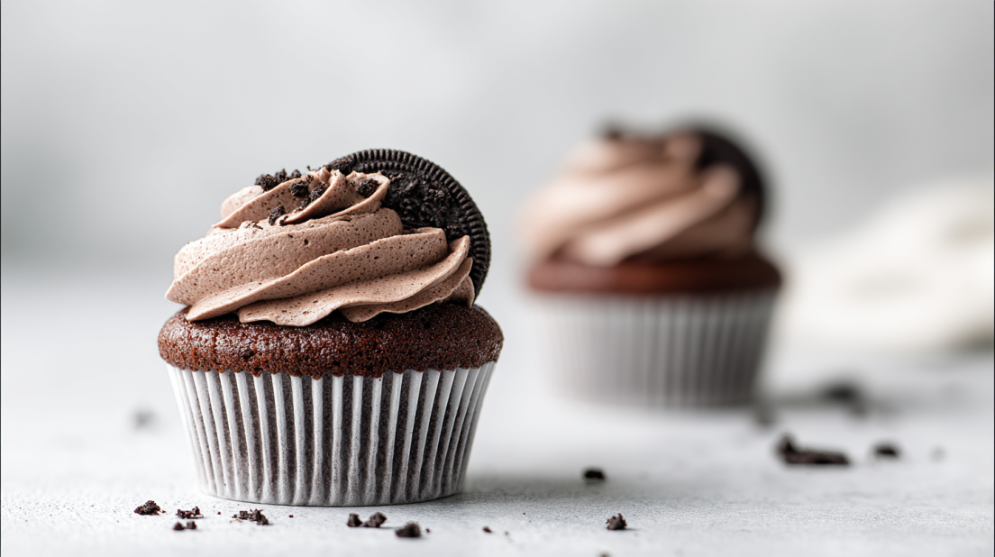 Chocolate Cupcakes with Homemade Oreo Buttercream