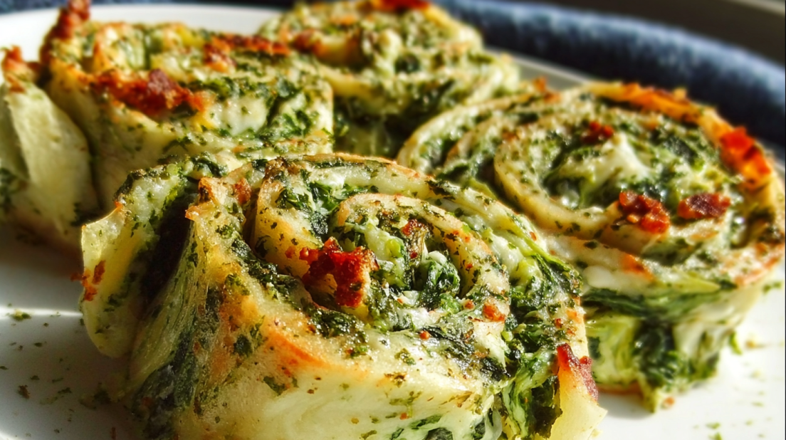 Classic Spinach Dip Pinwheels