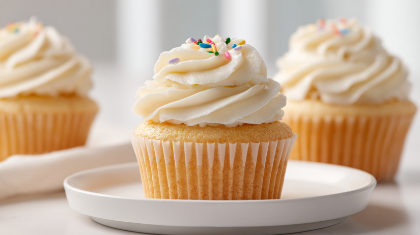 Classic Vanilla Birthday Cupcakes