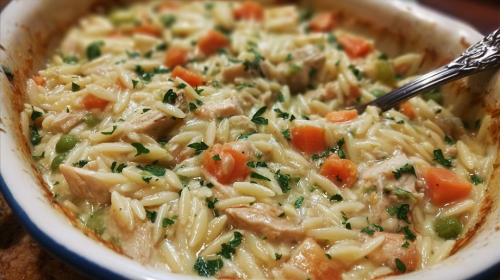 Creamy Chicken Pot Pie Orzo