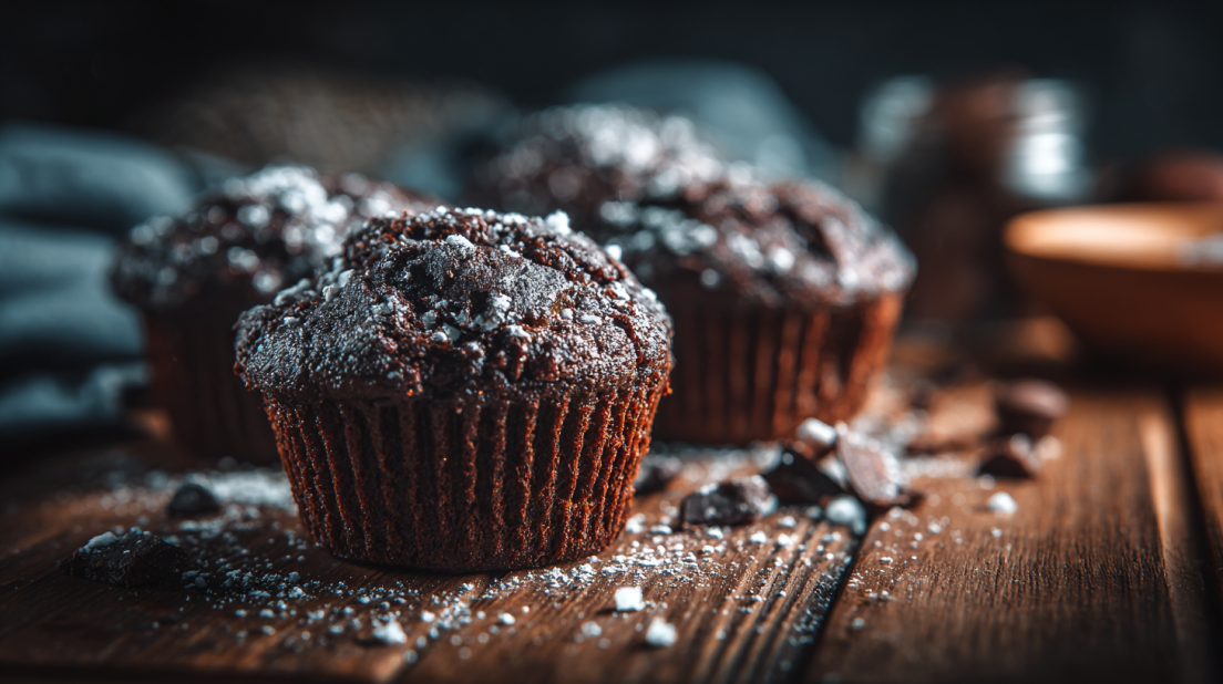 Double Chocolate Zucchini Muffins