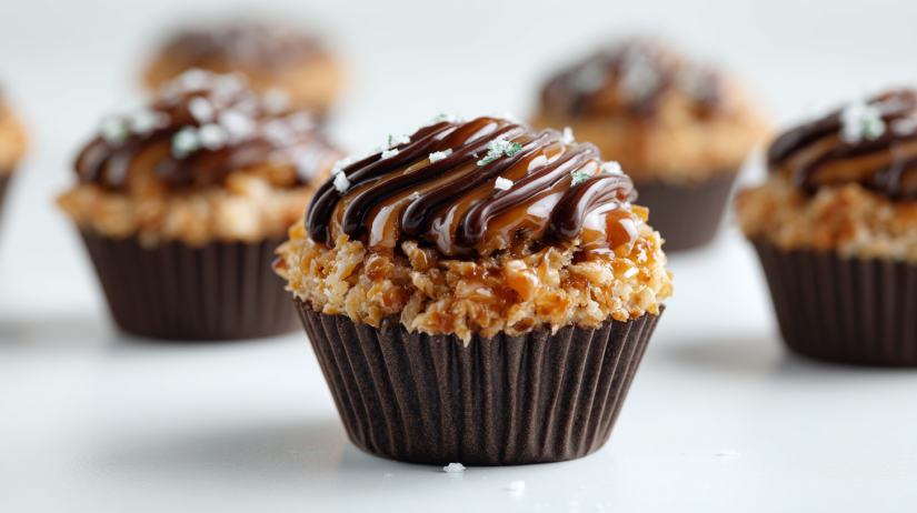Girl Scout Samoas Cookies Cupcakes
