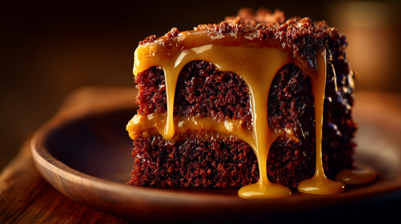 Gooey Coffee Caramel Cake
