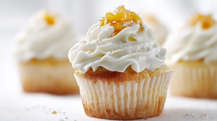 Honey Peach Cream Cheese Cupcakes
