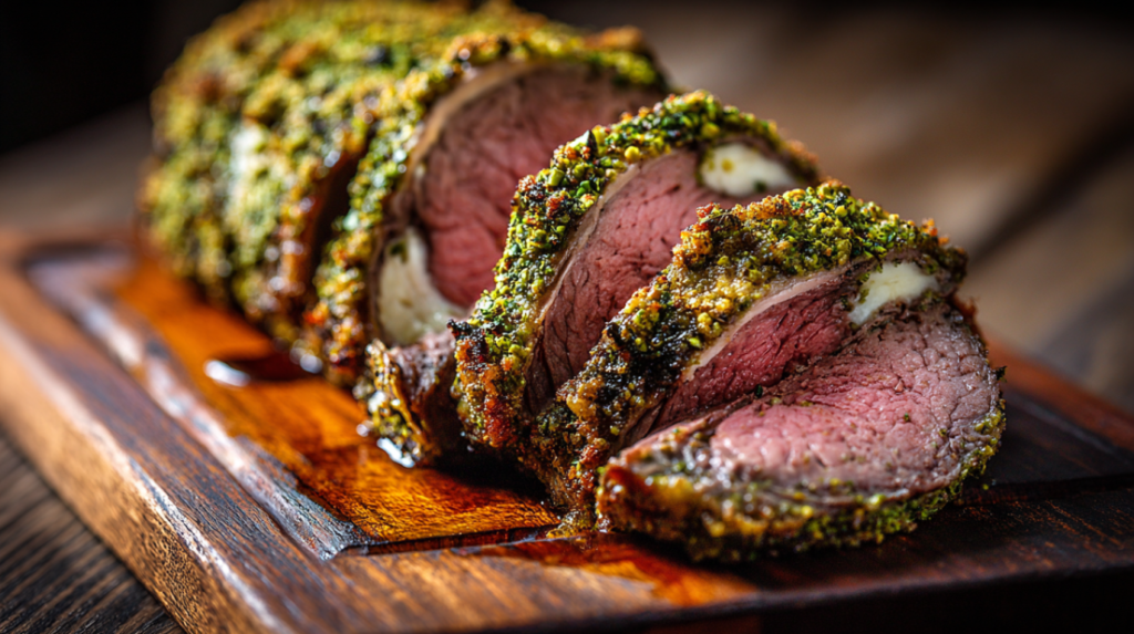 Pistachio Mint Crusted Lamb Roast