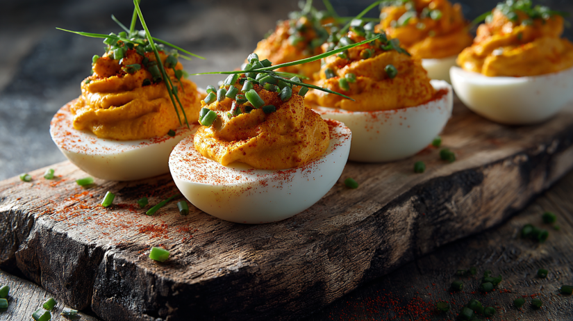 Pumpkin Curry Deviled Eggs