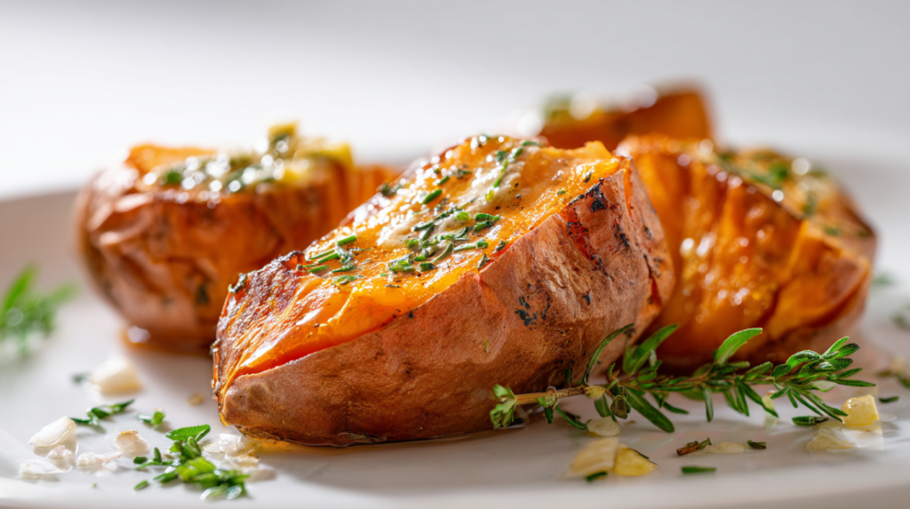 Roasted Japanese Sweet Potatoes with Miso Butter