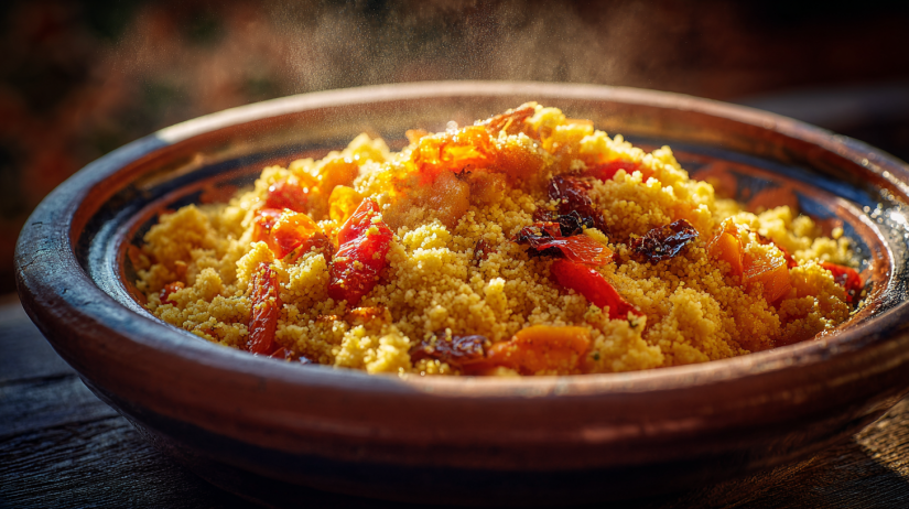 Saffron Couscous with Roasted Peppers
