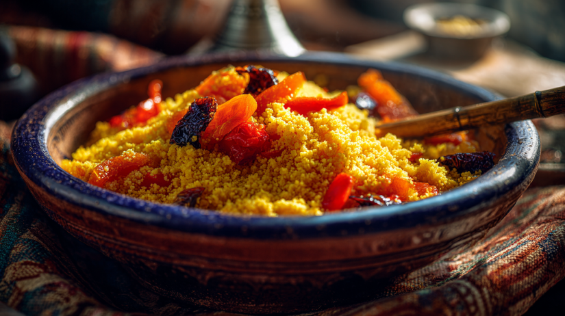 Saffron Couscous with Roasted Peppers