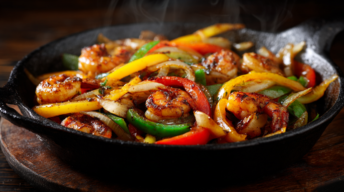 Sizzling Zesty Shrimp Fajitas