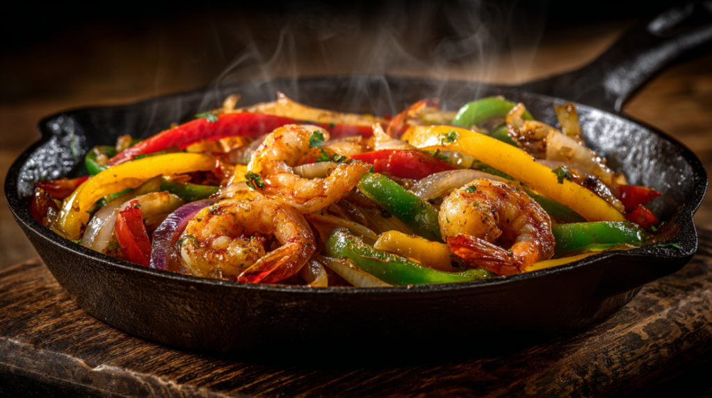 Sizzling Zesty Shrimp Fajitas
