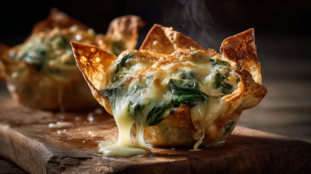 Spinach Artichoke Wonton Cup