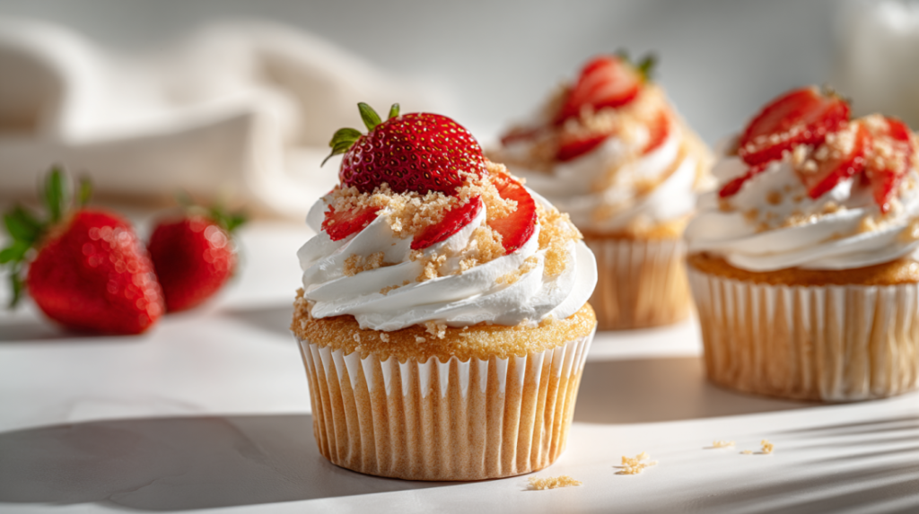 Strawberry Crunch Cupcakes