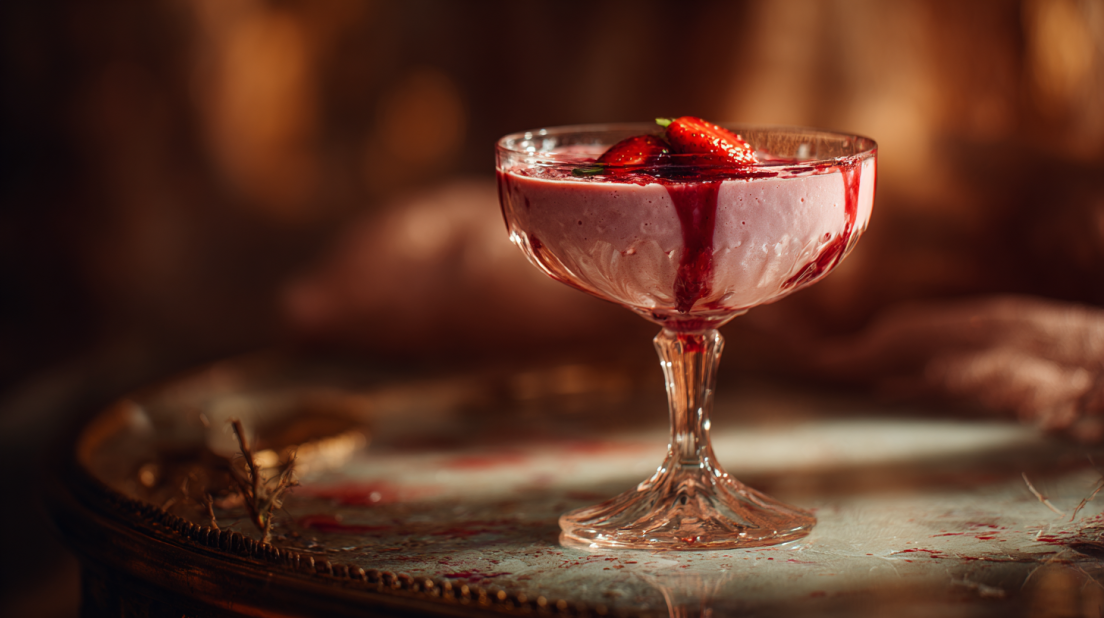 Strawberry Mousse with Strawberry Sauce