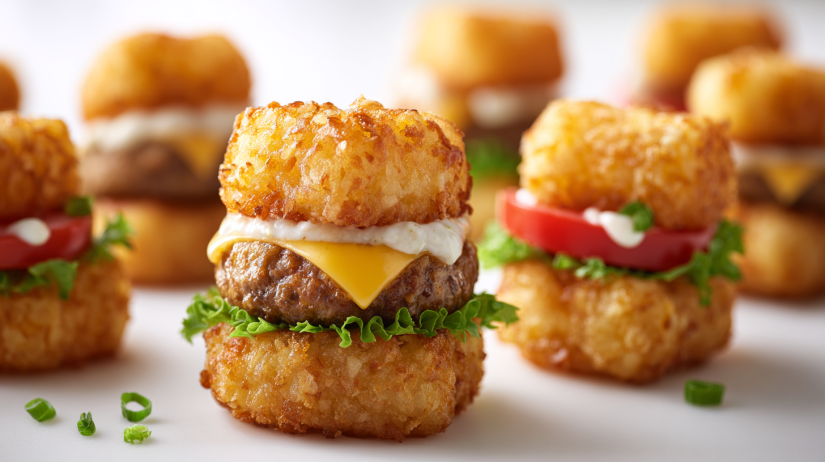 Tater Tot Mini Cheeseburger Bites