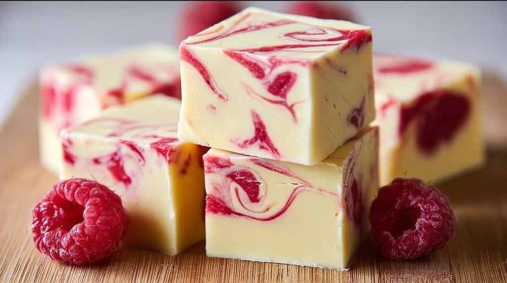 White Chocolate Raspberry Fudge