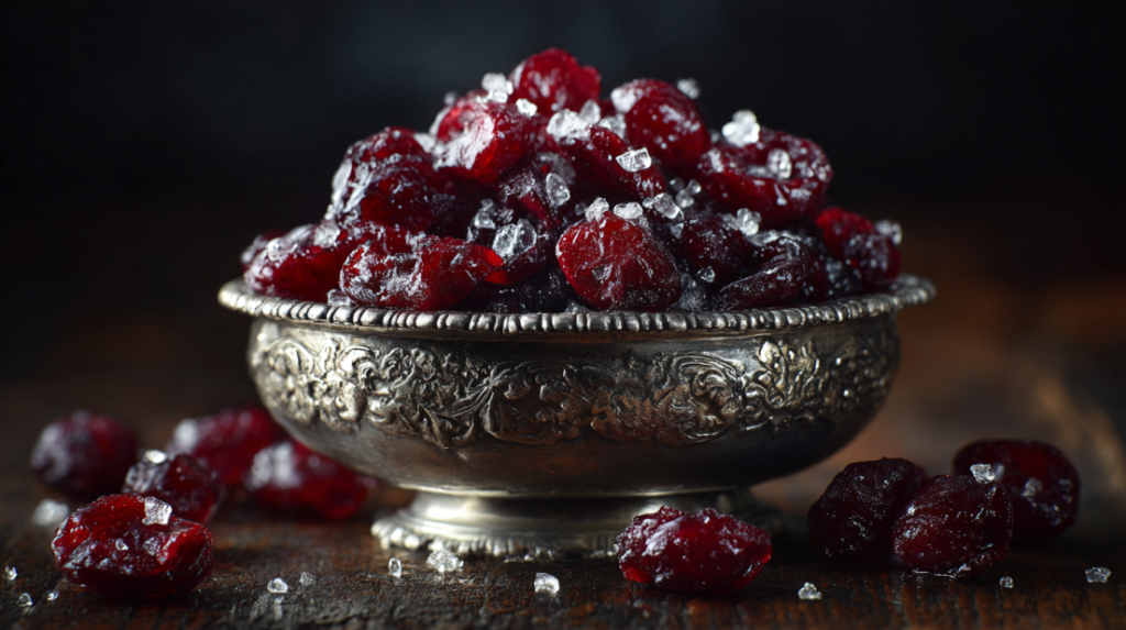 candied cranberries