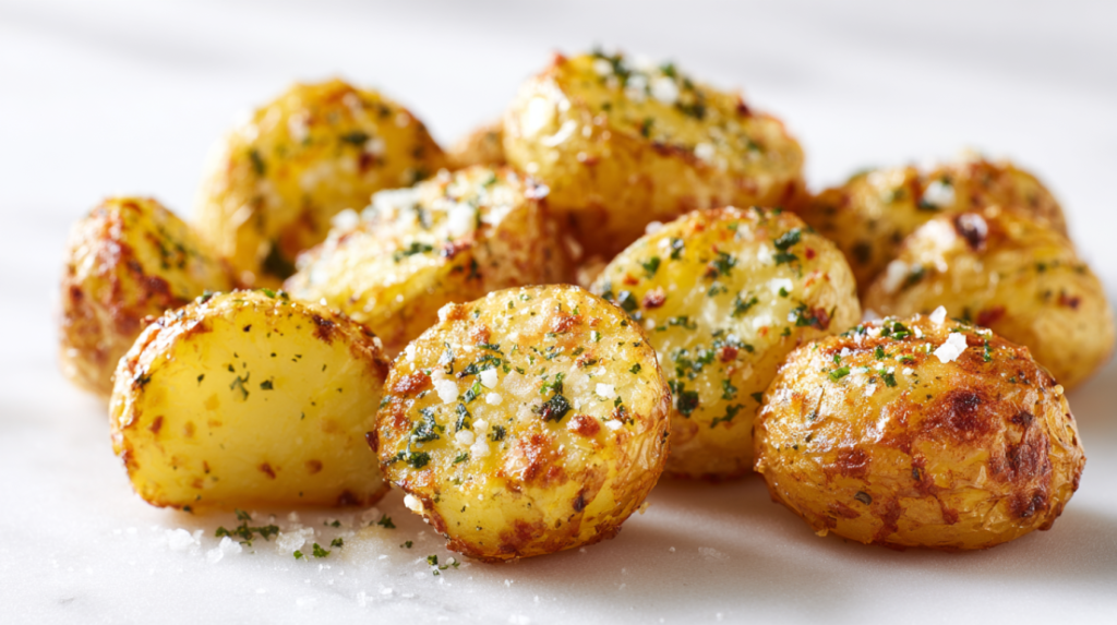 Air Fryer Baked Garlic Parmesan Potatoes