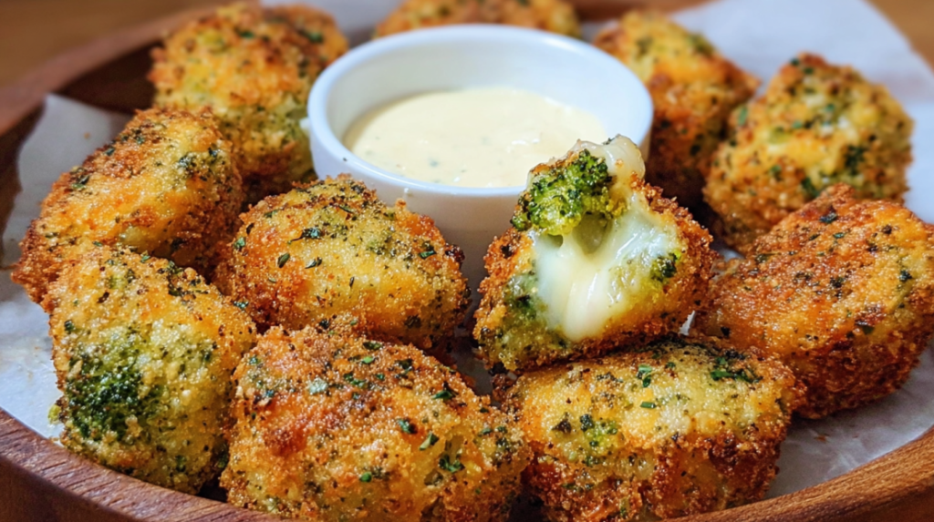 Air Fryer Broccoli Cheddar Poppers