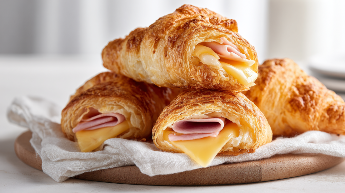 Air Fryer Ham Cheese Croissants