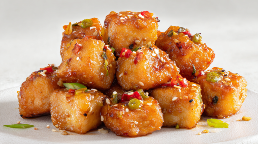 Air Fryer Honey Garlic Salmon Bites