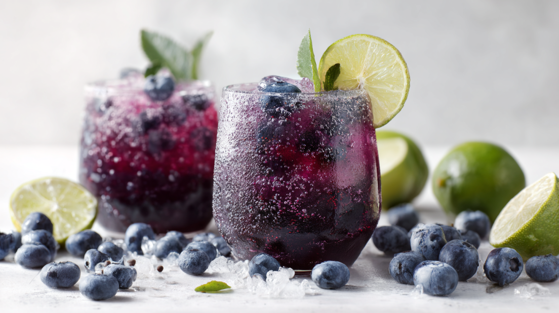 Blueberry Coconut Lime Fizz