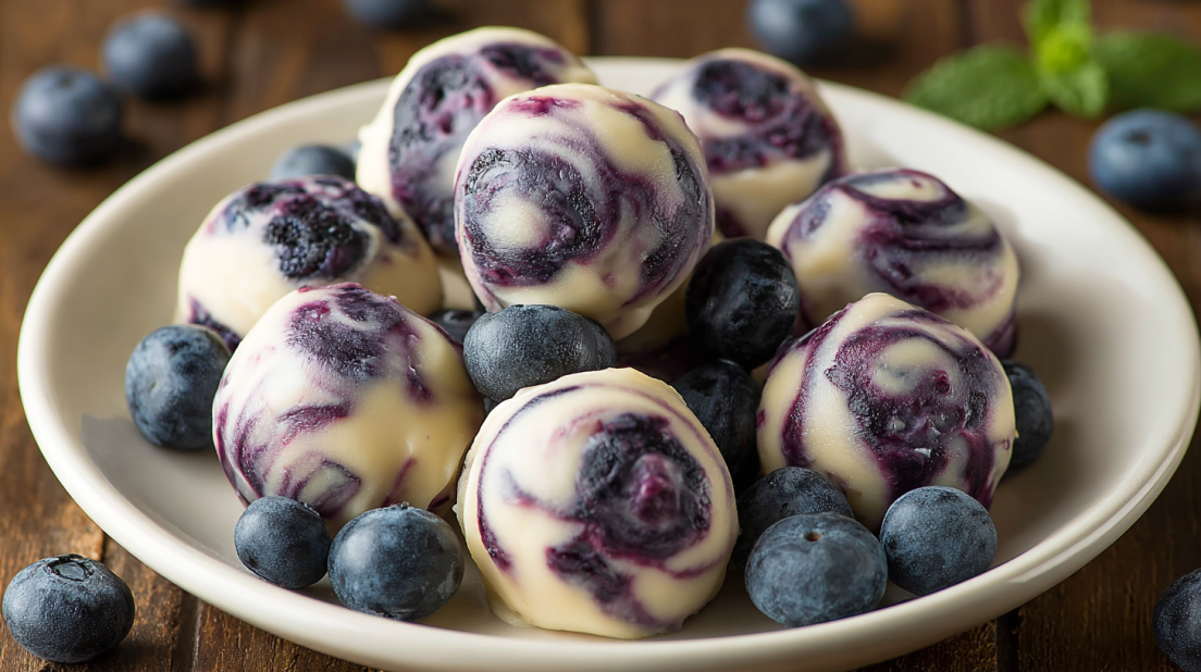 Blueberry Greek Yogurt Bites