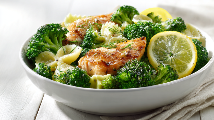 Cowboy Butter Lemon Bowtie Chicken with Broccoli