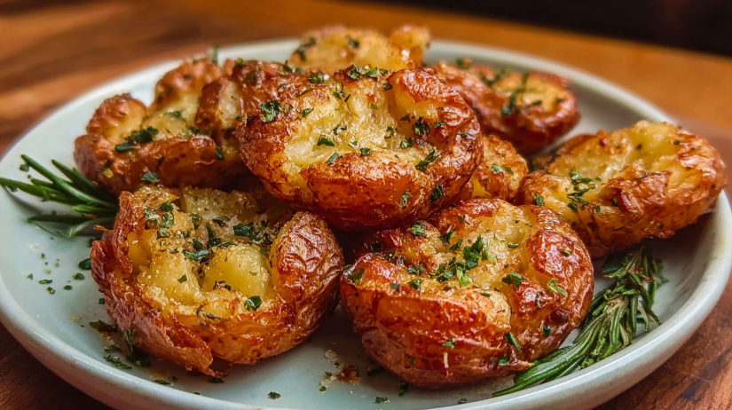 Crispy Air Fryer Smashed Potatoes