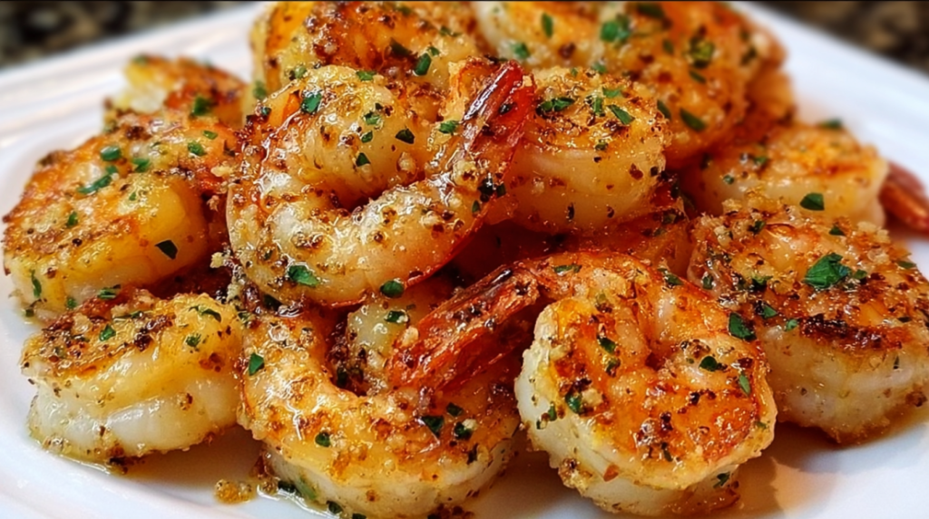Crispy Garlic Butter Air Fryer Shrimp