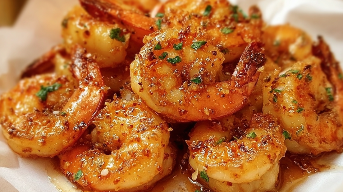 Crispy Garlic Butter Air Fryer Shrimp