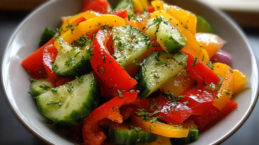 Cucumber Sweet Pepper Salad: The Best Refreshing Side Dish!