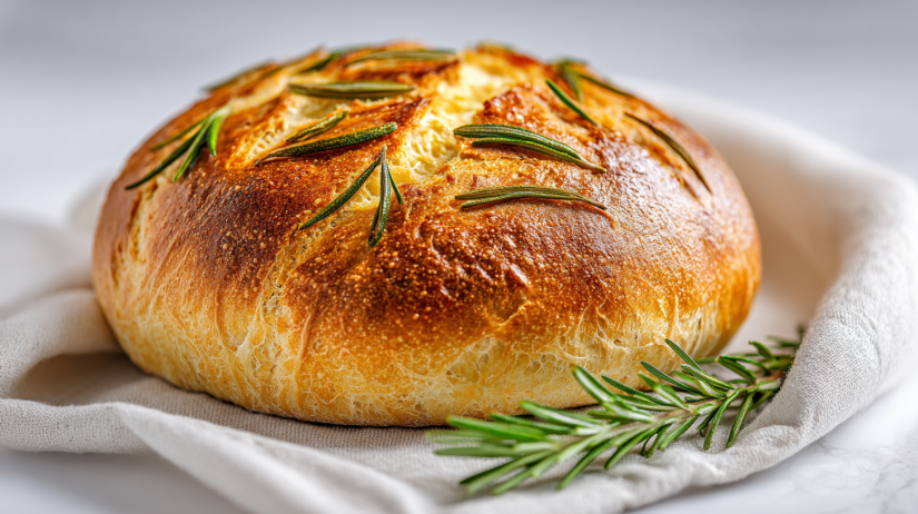 Dutch Oven Garlic Rosemary Bread