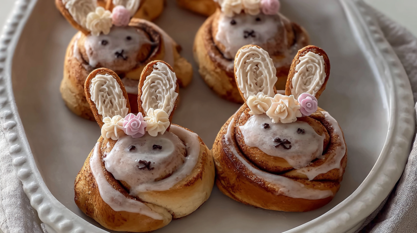 Easter Bunny Cinnamon Rolls