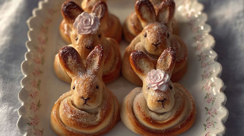 Easter Bunny Cinnamon Rolls