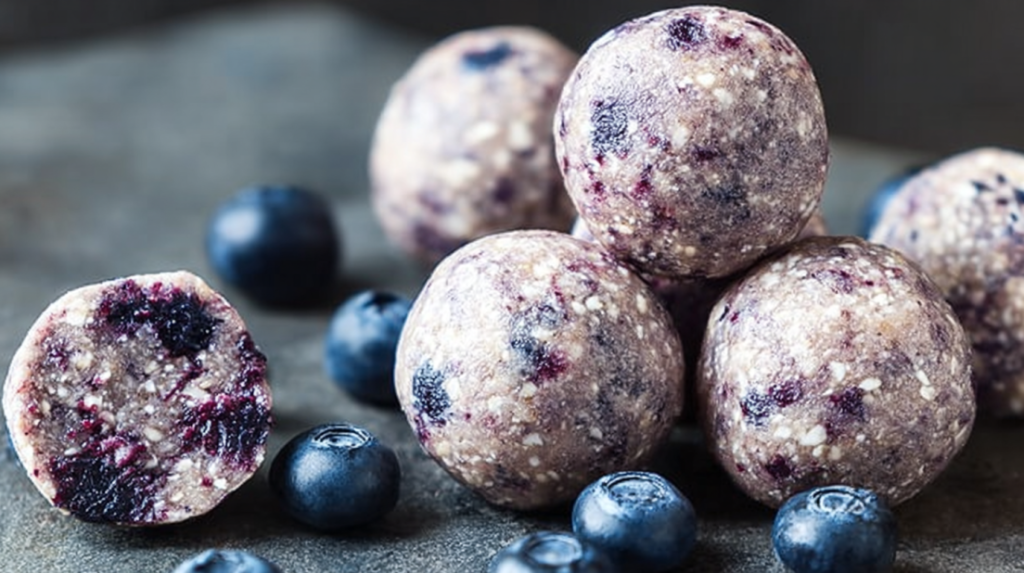 Healthy Blueberry Protein Balls